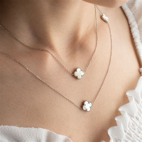 van cleef arpels clover necklace replica|van cleef clover necklace review.